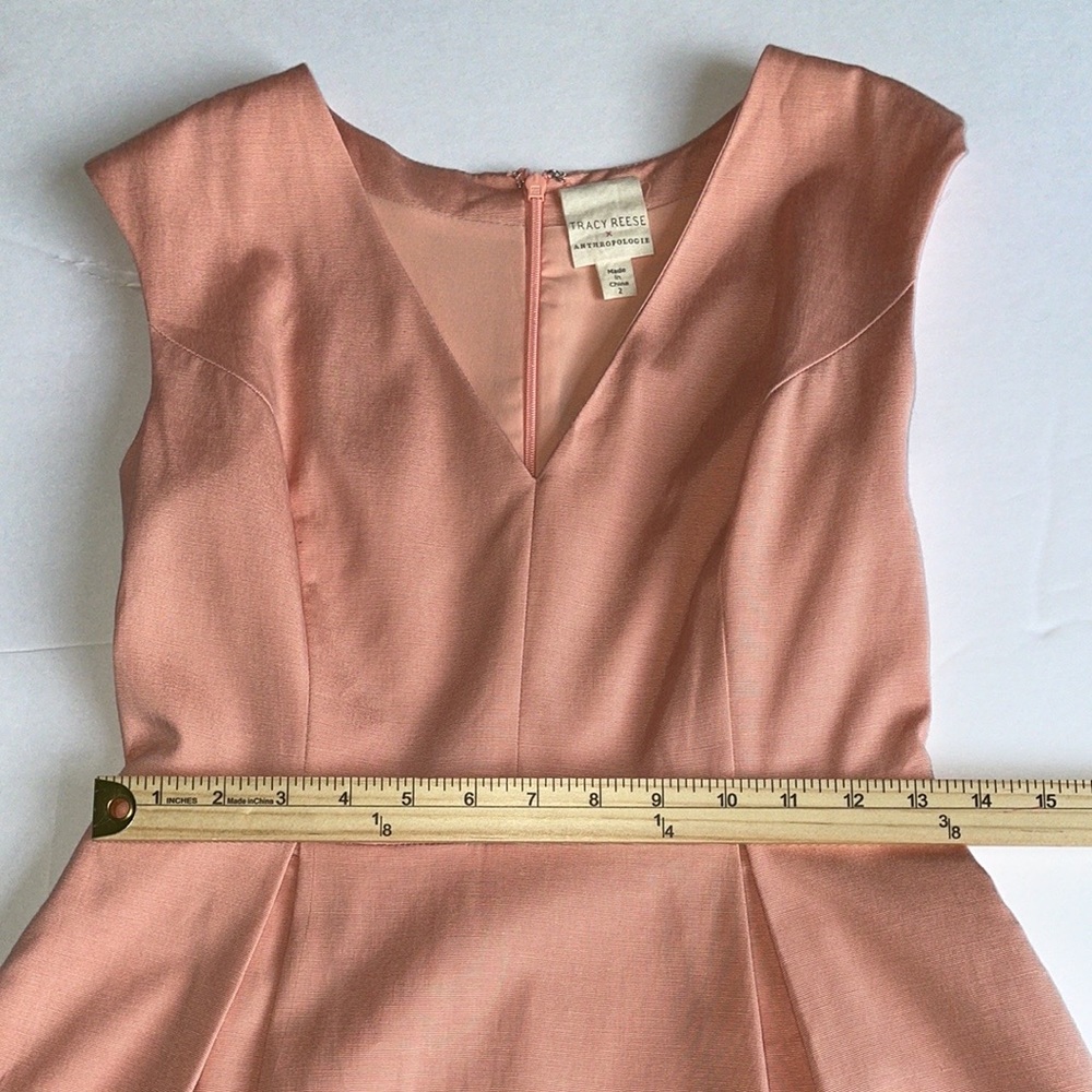 Anthropologie Tracy Resse Painterly Pastel Mini Sleeveless V-Neck Dress - Picture 11 of 12